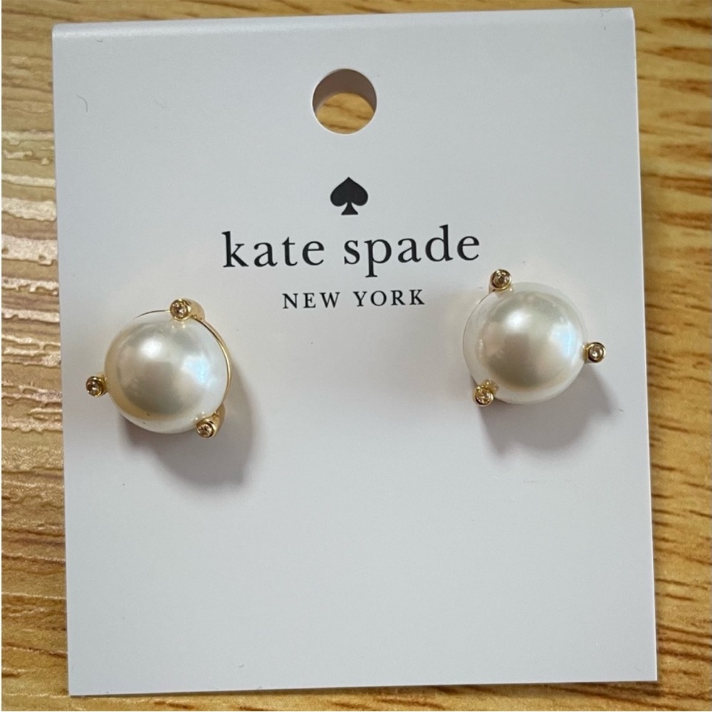 Kate Spade Gold and Pearl Earrings